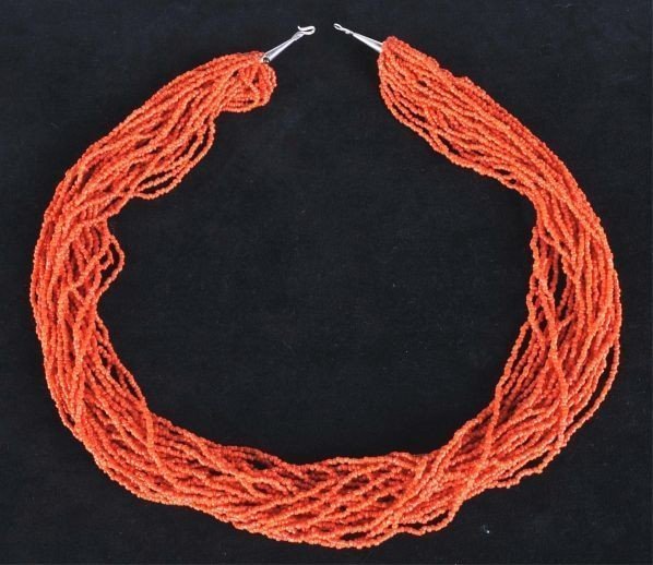 Huge Chinese Fine Coral Necklace Qing Dynasty 19th (1 of 1)