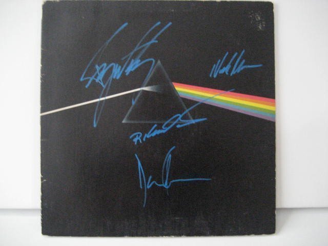 Very Rare Pink Floyd rare 4 signed DSoM LP + 1 US $ PF (1 of 2)
