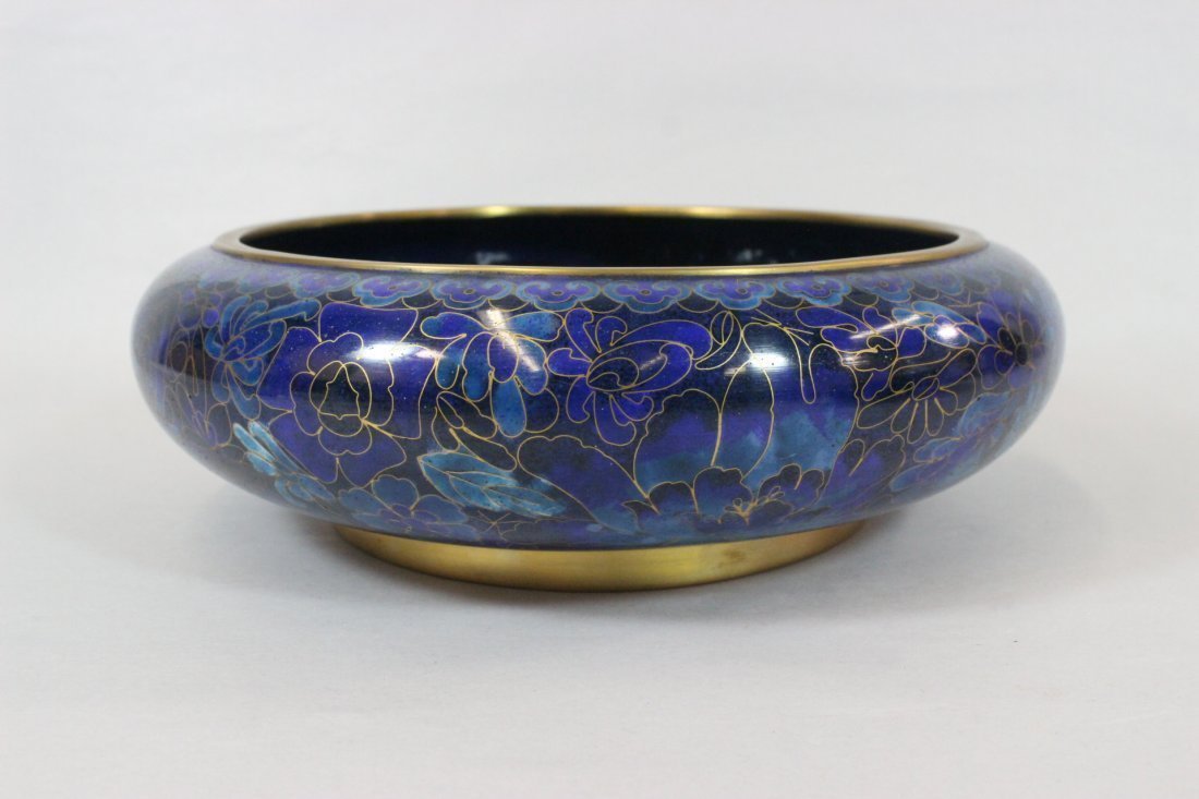 Exquisite Large Chinese Cloisonne Bowl VINTAGE (1 of 4)