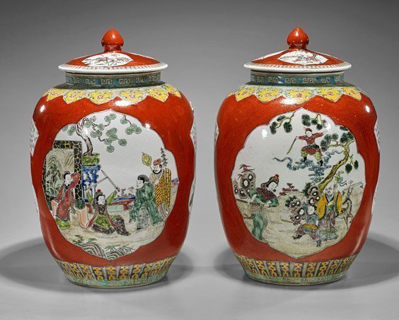 Rare Daoguang Period Pair Of Imperial Vase 1821-1850 (1 of 2)