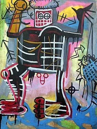 Attributed Jean Michel Basquiat Painting Original (1 of 1)