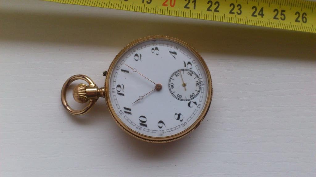 SWISS ANTIQUE 14 K.GOLD POCKET WATCH!!: SWISS 14 K. GOLD POCKET WATCH!**REMONTOIR ANDRE LIGNE DROITE:**: