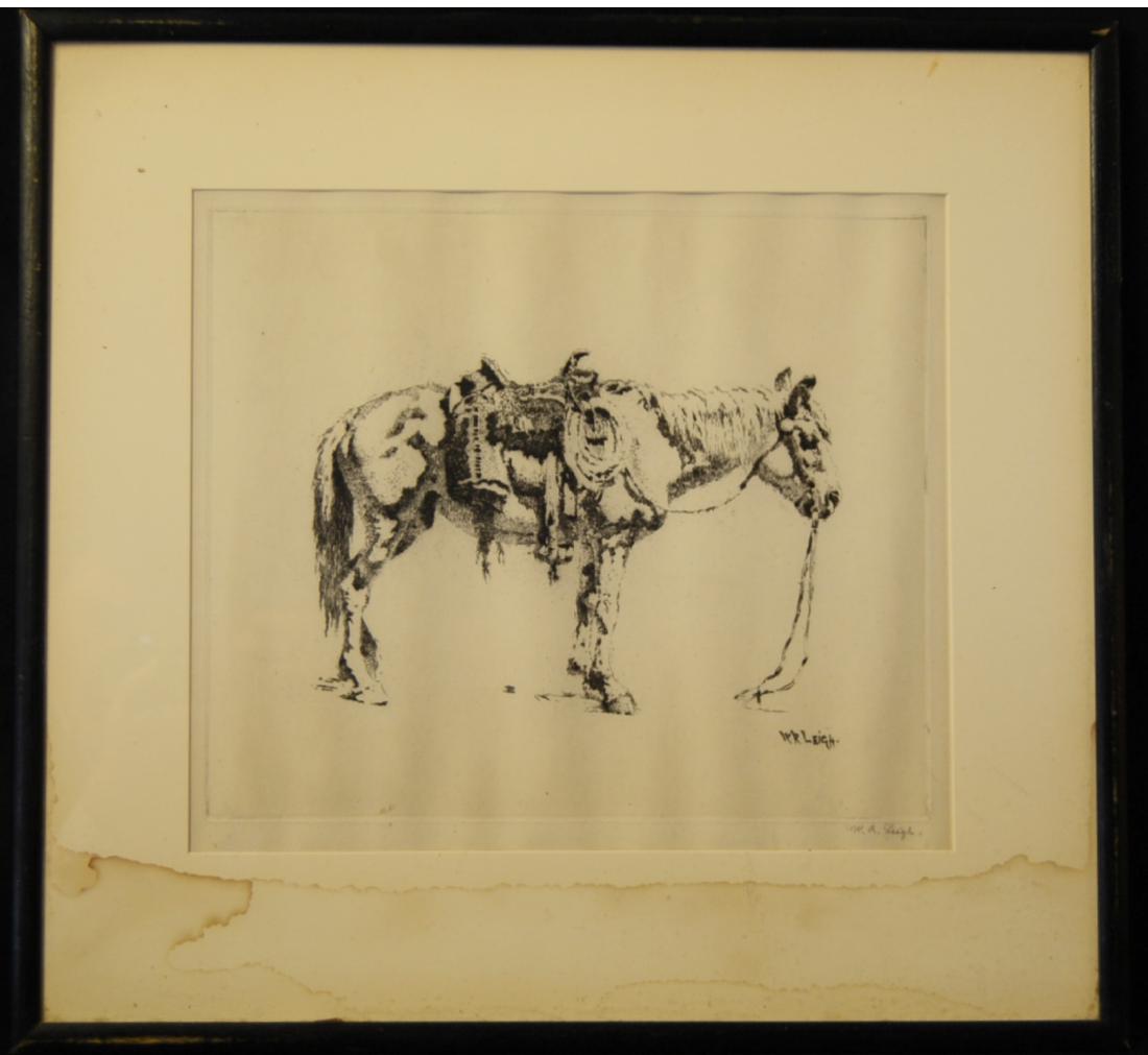 Navajo Pony  drypoint etching by William Robinson Leigh (1 of 1)
