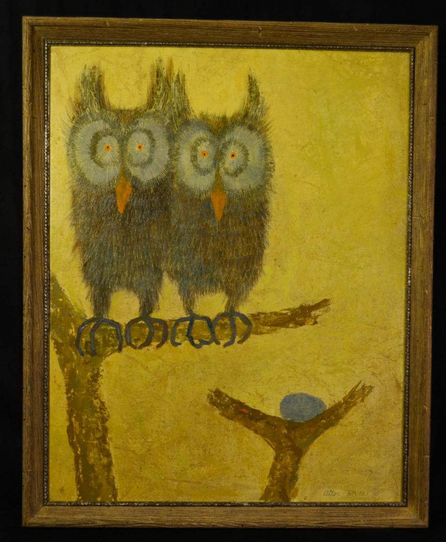 Oil painting of two owls by Alton Raible (1 of 1)