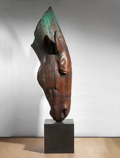 Nic Fiddian Green - Still Water III: Nic Fiddian Green (British, born 1963) STILL WATER III, 2017 $200,000. - 250,000. Copper with verdigris, 72" x 23 1/2" plus base Edition of 3 $200,000. - 250,000.
