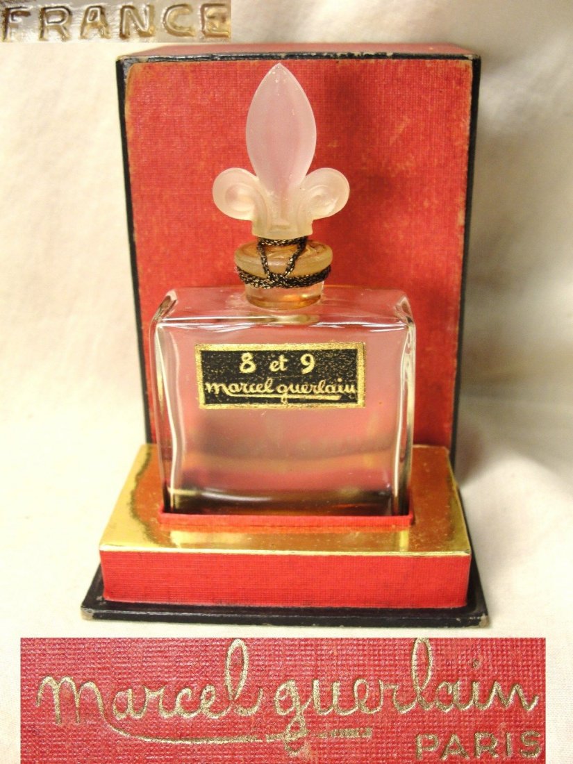 Depinoix Fleur de Lis Bottle Marcel Guerlain "8 et 9": Very Rare c1927 Depinoix Fleur de Lis Perfume Bottle Marcel Guerlain "8 et 9" with Display.... Rare Perfume / Antique Perfume / Antique Crystal Perfume Bottle / Perfume Bottle Collector / Perfume Bott