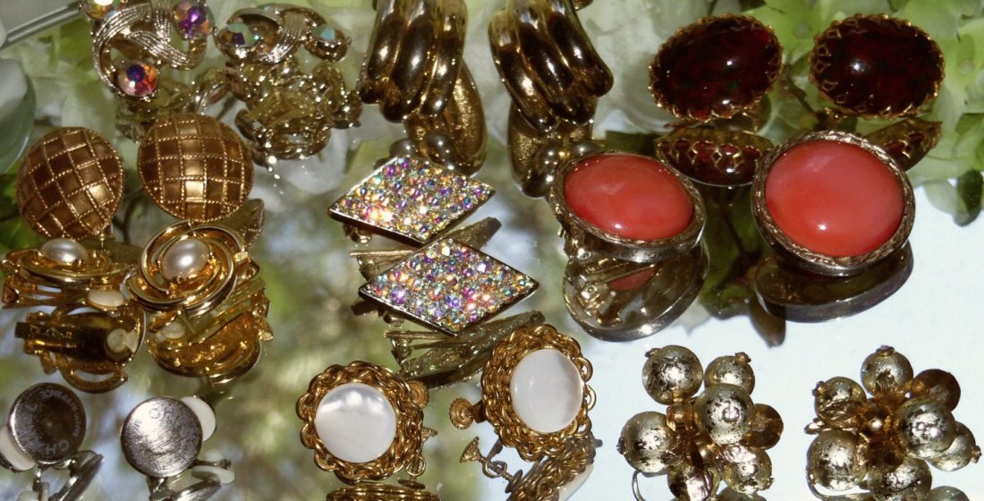 Lot of Costume Jewelry , Chanel, YSL , Miriam Haskell: Lot of Costume Jewelry consist of Designer earrings : Chanel, Miriam Haskell, Vendome, Emmons. YSL Yves Saint Laurent, Kramer, Givenchy, Gucci, and Bergere Earrings