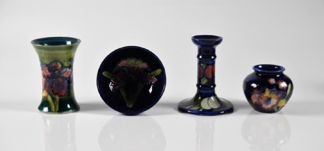 FOUR PIECES OF MOORCROFT POTTERY (1 of 2)