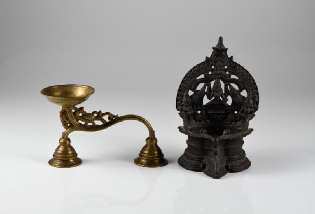 TWO INDIAN OIL LAMPS (1 of 1)