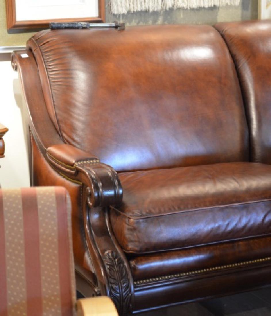 HANCOCK AND MOORE LEATHER LOVESEAT (1 of 3)