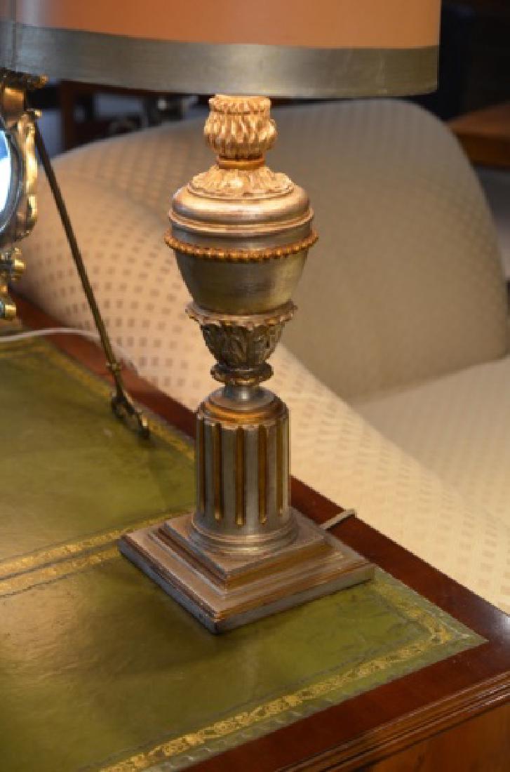 PAIR OF PAINTED URN FORM TABLE LAMPS (1 of 1)