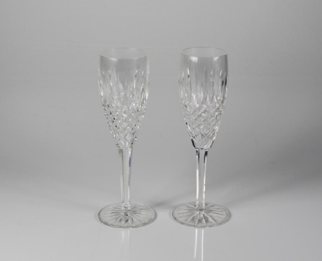 10 WATERFORD CASTLEMAINE PATTERN CHAMPAGNE FLUTES (1 of 2)