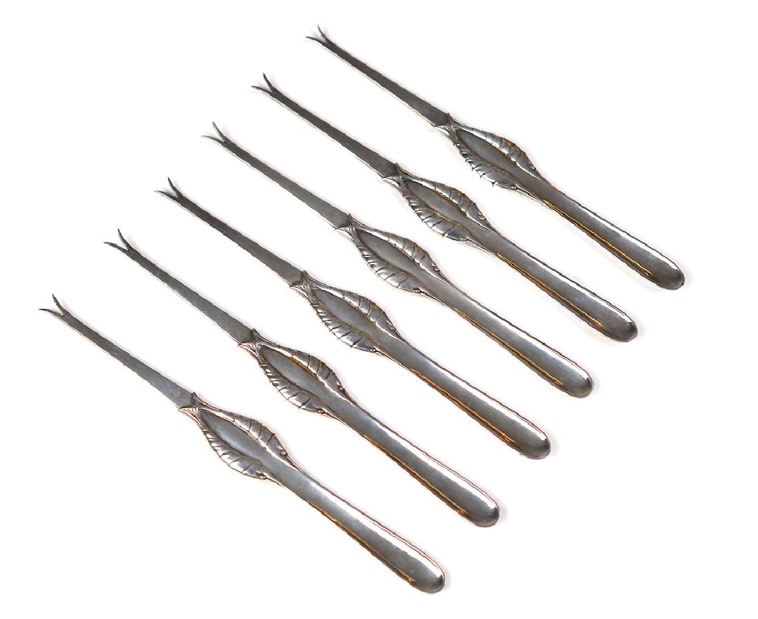 SIX GEORG JENSEN DANISH SILVER COCKTAIL PICKS (1 of 7)