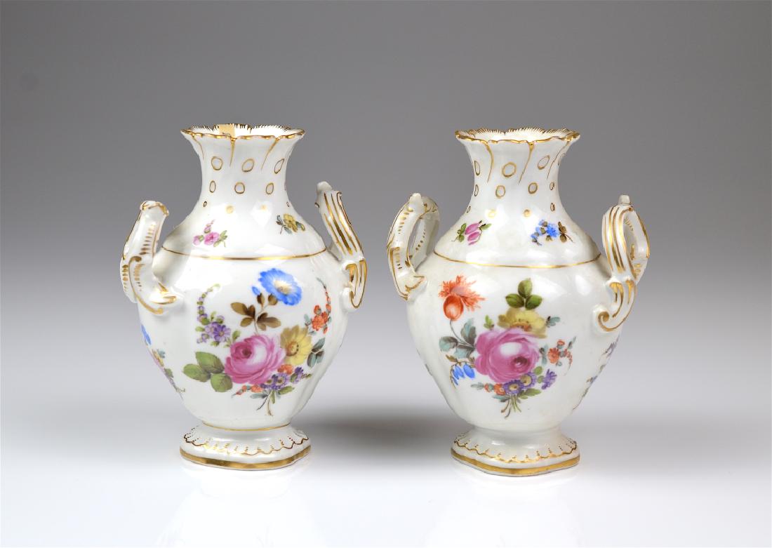 PAIR OF DRESDEN PORCELAIN VASES (1 of 3)