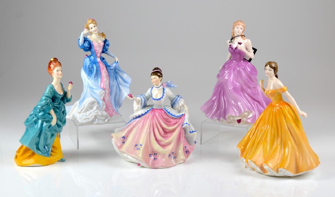 FIVE ROYAL DOULTON PORCELAIN FIGURINES (1 of 1)