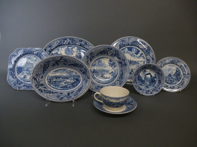 Lg set: Johnson Bros. Historic America dinnerware