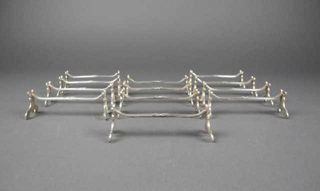 Set of twelve Christofle silver plate knife rests: Set of twelve Christofle silver plate knife rests