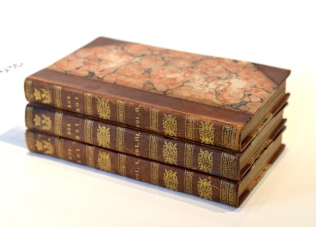 Book: Three Volumes of Rob Roy, Walter Scott: James Ballantyne And Co. For Archibald Constable And Co., Edinburgh; and Longman, Hurst, Rees, Orme and Brown, London, 1818.