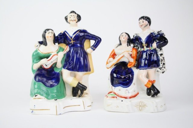 TWO 19TH CENTURY STAFFORDSHIRE FIGURAL GROUPS (1 of 3)