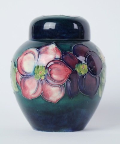 MOORCROFT POTTERY CLEMATIS PATTERN GINGER JAR (1 of 5)