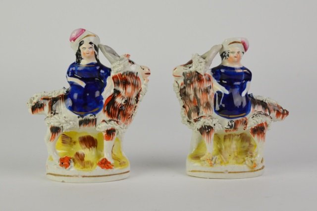 TWO 19TH CENTURY STAFFORDSHIRE FIGURAL GROUPS (1 of 2)