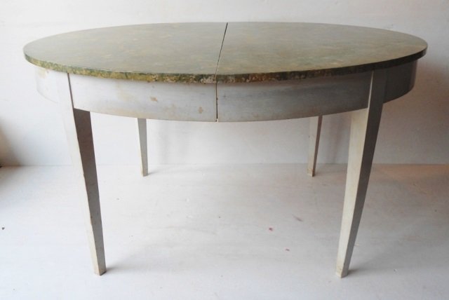 EDWARDIAN OVAL DINING TABLE AND TWELVE CHAIRS (1 of 3)