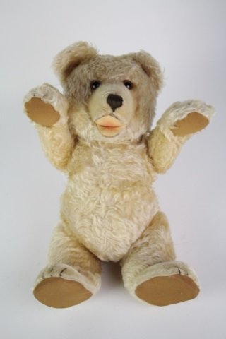 STEIFF ZOTTY BLONDE CURLY MOHAIR GROWLER BEAR (1 of 4)