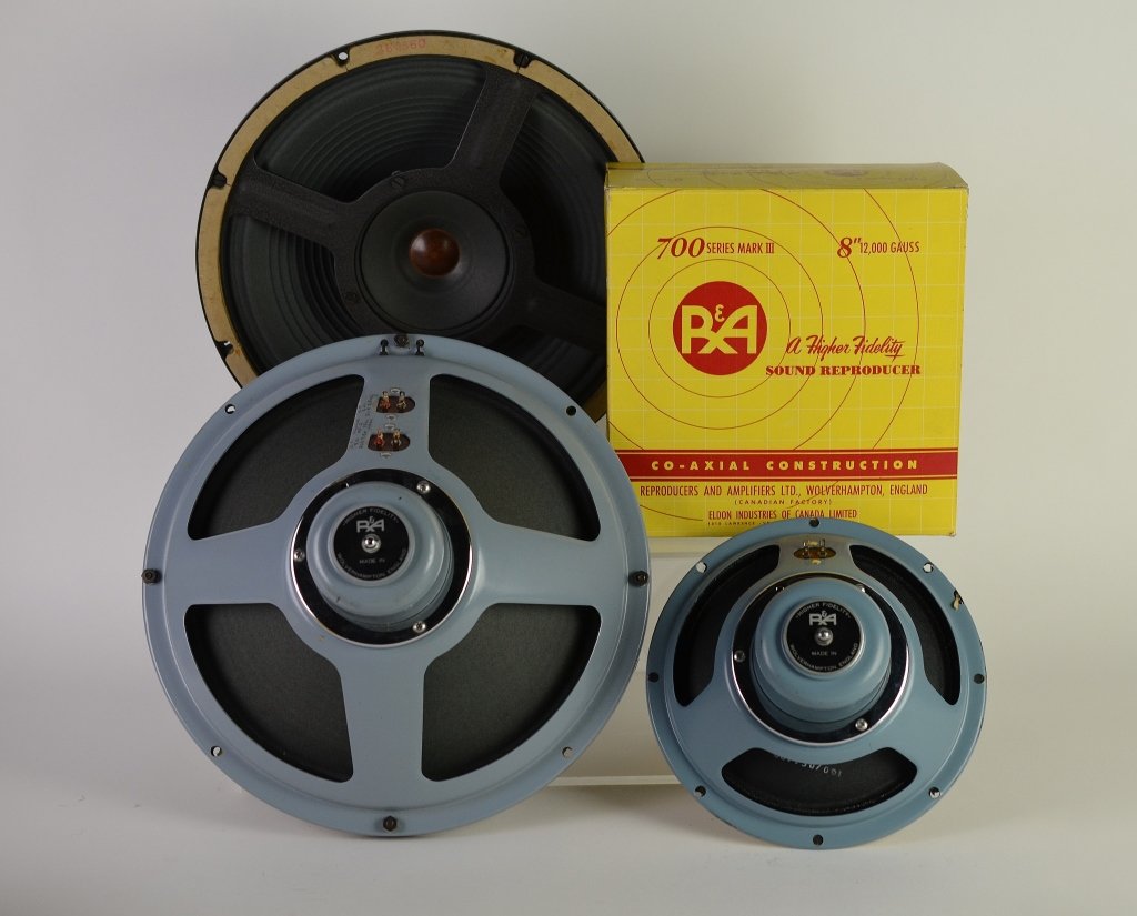 TWO PAIRS OF VINTAGE R & A SOUND REPRODUCERS (1 of 3)