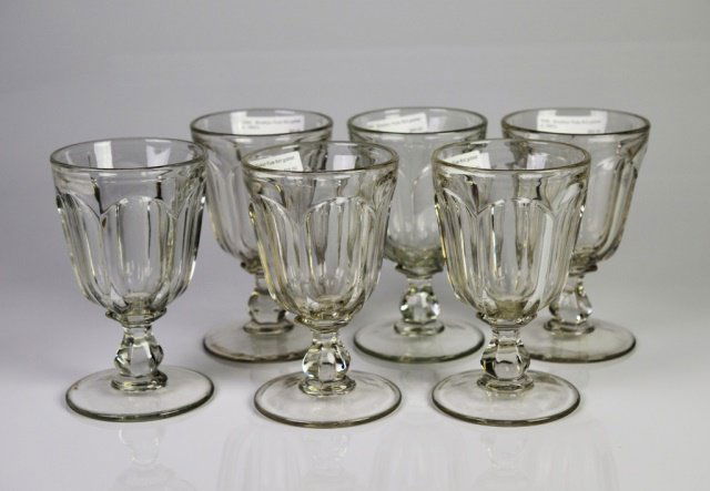 SET OF SIX AMERICAN FLINT GLASS GOBLETS (1 of 2)
