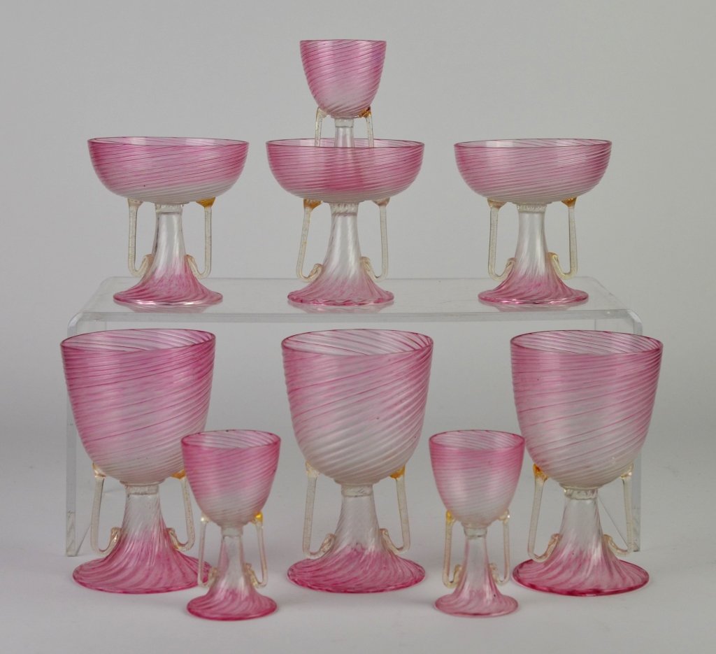 LARGE LOT OF VENETIAN HAND BLOWN GLASS (1 of 1)