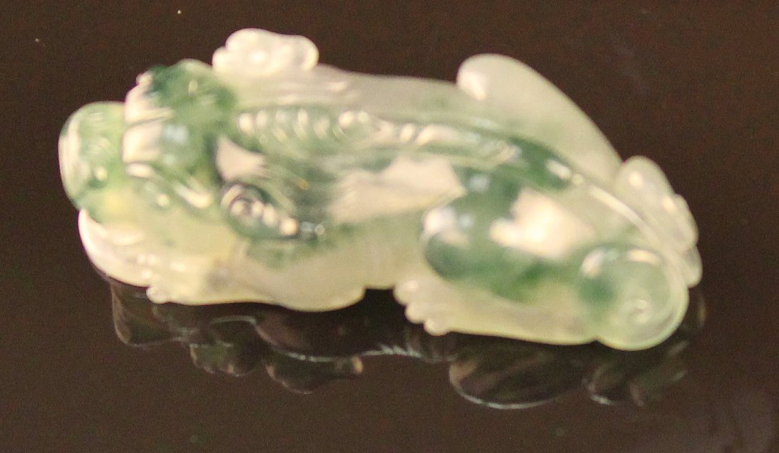 CHINESE CARVED BRAVE TROOPS NATURAL JADEITE PENDANT: Chinese Carved Brave Troops natural&#