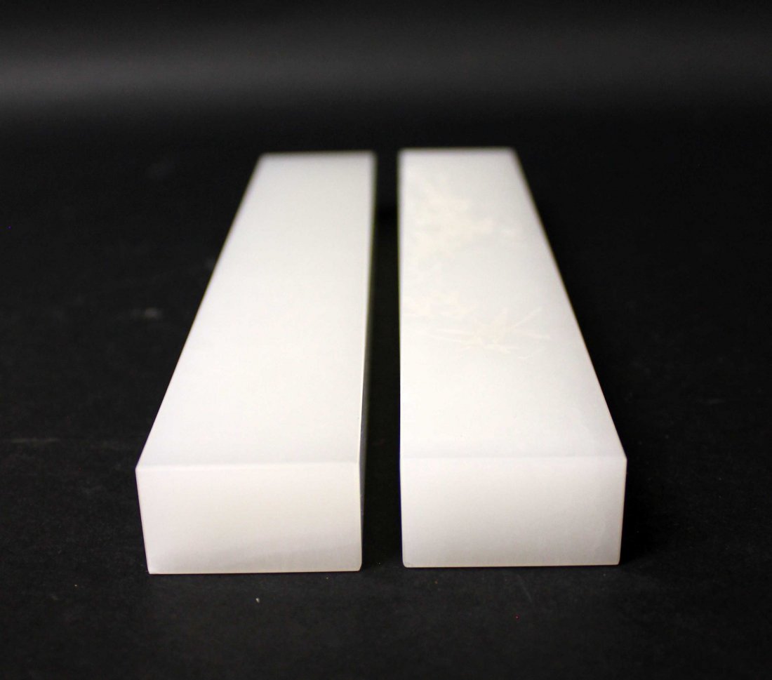 A APIR OF JADE PAPER WEIGHT (1 of 2)