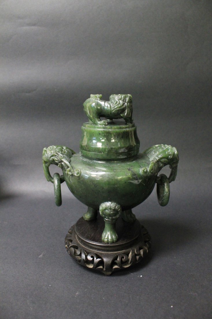 TWO CHINESE JADE CENSERS (1 of 10)