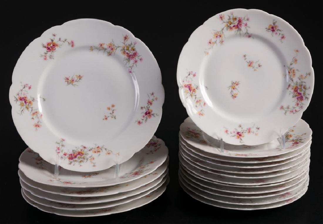 Theodore Haviland Limoges Dinnerware: Theodore Haviland Limoges dinnerware to include: six luncheon plates and twelve salad plates; dinner plates measure approximately 9-5/8" in diameter. Marked. All with age appropriate wear and use.