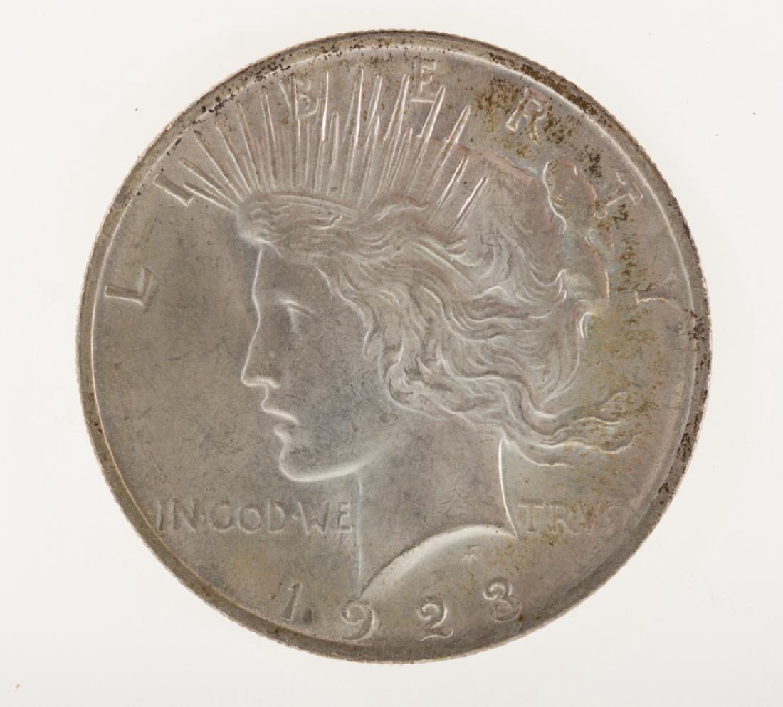 U.S. 1923 Silver Peace Dollar: U.S. 1923 Silver Peace Dollar VF-20 Grading levels are unofficial.