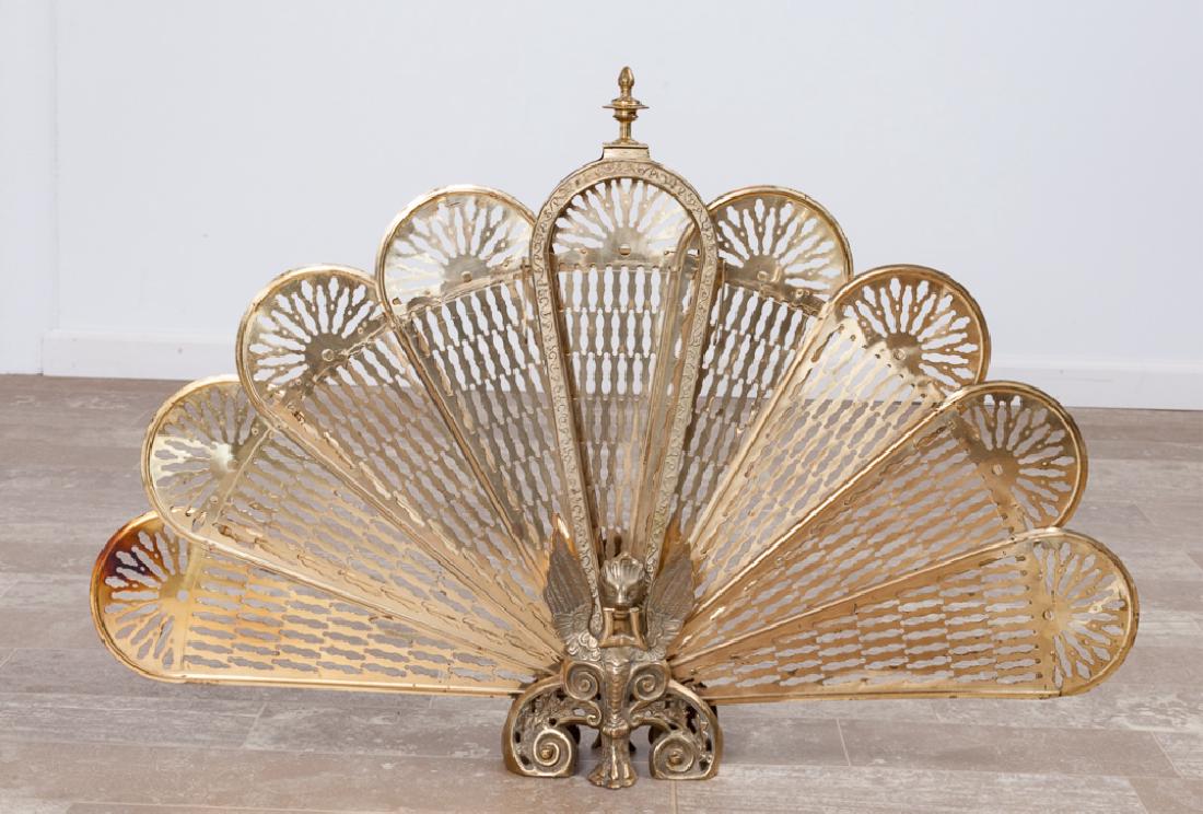 Brass Fan Shaped Fireplace Screen Jul 22 2018 Bremo Auctions In Va Brass Fan Shaped Fireplace Screen