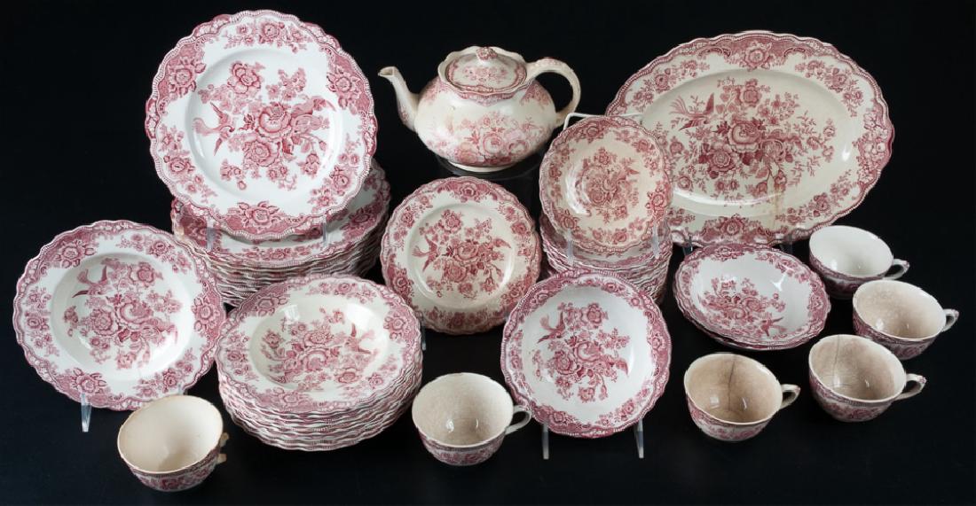 Crown Ducal “Bristol” Partial Dinner Service 54 p.: Crown Ducal “Bristol” pattern partial dinner service of approximately fifty-four (54) pieces to include: twelve (12) plates 9-3/4” in diameter; one (1) dessert plate 7” in diameter; eleven (11