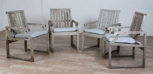 Kingsley Bate Teak Outdoor Nantucket Dining Chairs