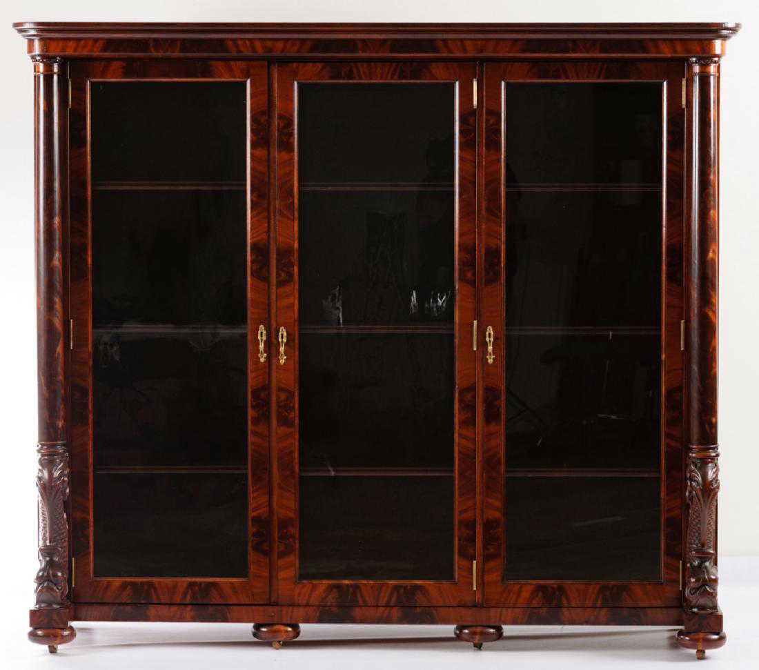 R J Horner 19th Century Glass Front Bookcase