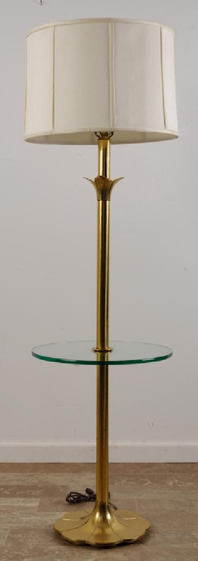 Vintage Stiffel Brass Floor Lamp W Glass Table Feb 17