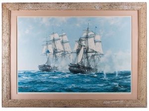 Montague Dawson The Rising Wind Signed Print 38 x 26 1969 Frost & Reed