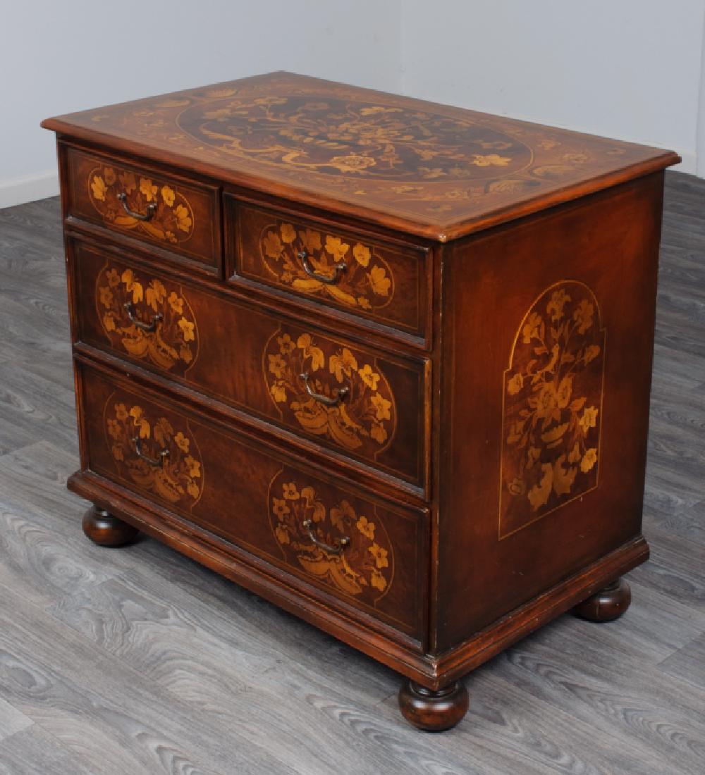 Jacobean Style Marquetry Chest of Drawers (1 of 8)