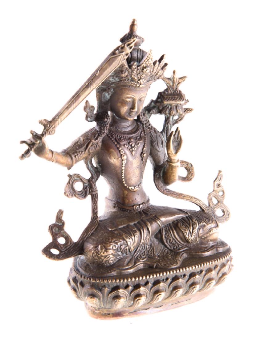 Himalayan Cast Bronze Serpent Goddess (1 of 7)