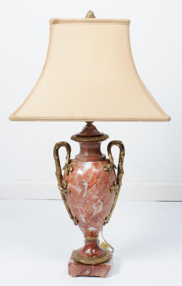 Porphyry or Red Marble Table Lamp (1 of 7)