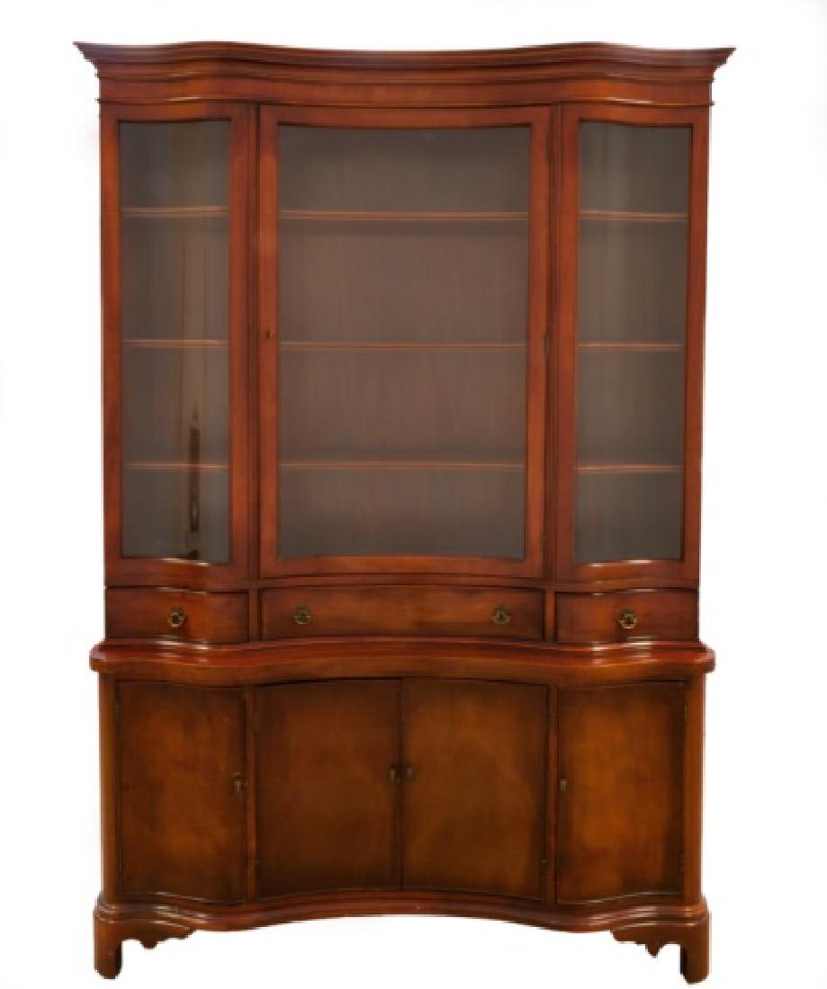Morganton Furniture Serpentine Front China Cabinet (1 of 8)