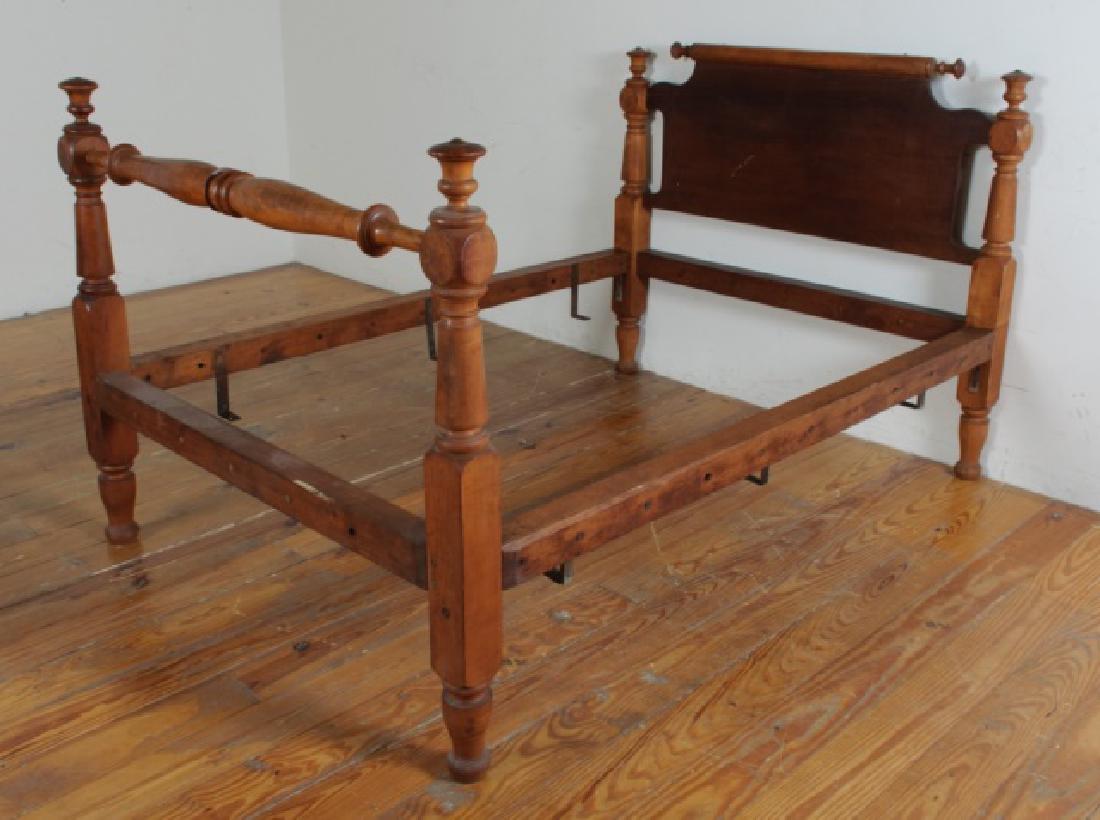 Maple Rope Rolling Pin Bed, Converted Full Size