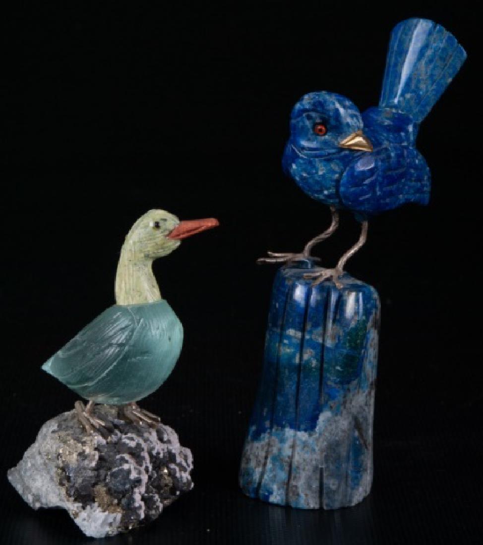 Lapis & Glass Carved Bird Sculptures Pair (1 of 6)