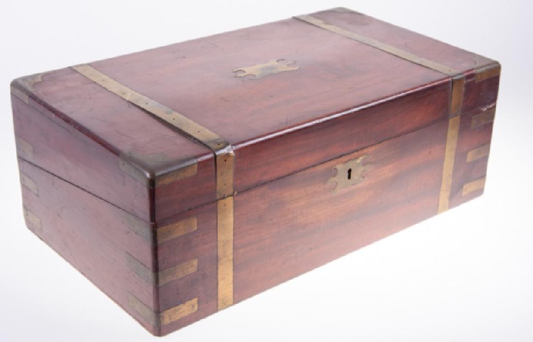 Georgian Mahogany Brass Bound Traveling Desk (1 of 16)