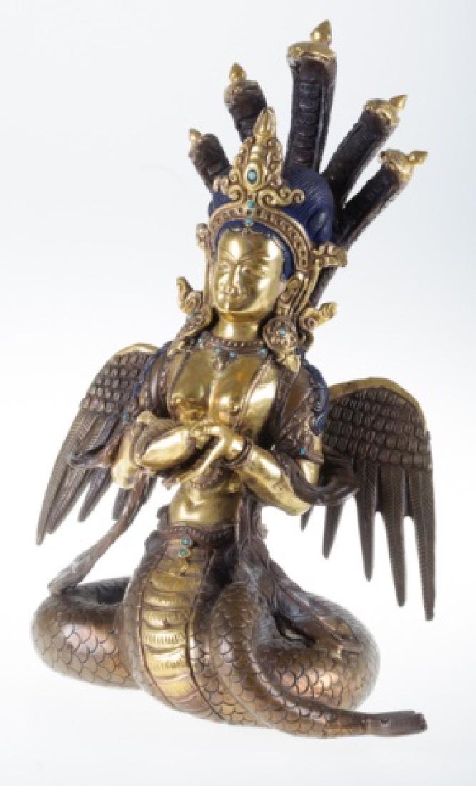 Nepalese Cast Bronze Nagakania Figure (1 of 9)