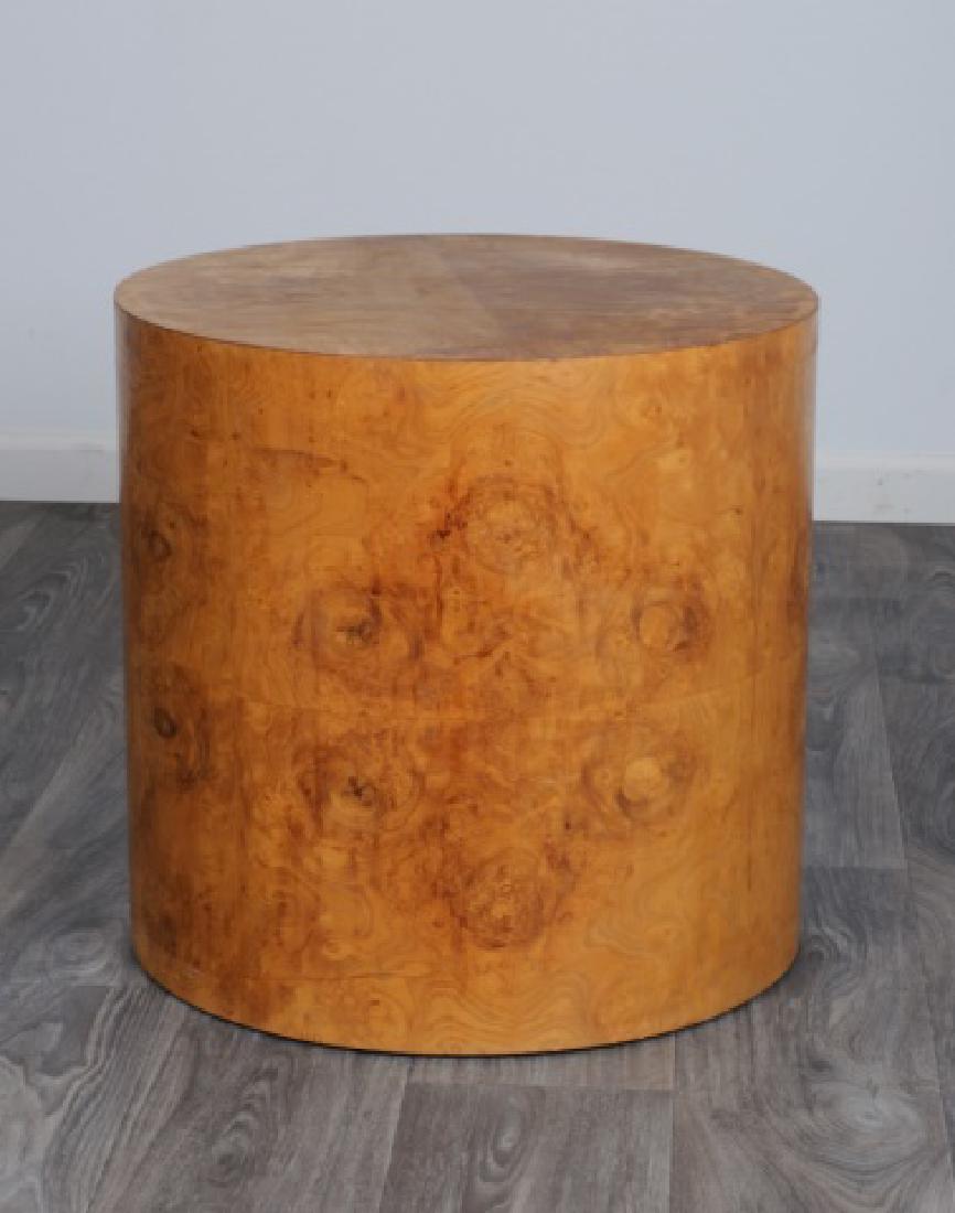 Milo Baughman Burl Wood Drum Table (1 of 5)